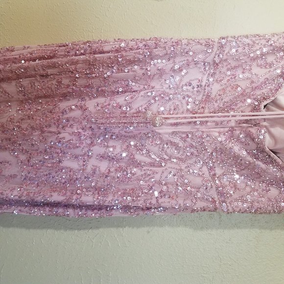 SHERRI HILLPINK BEADED/SEQUIN PROM DRESS - Picture 12 of 16